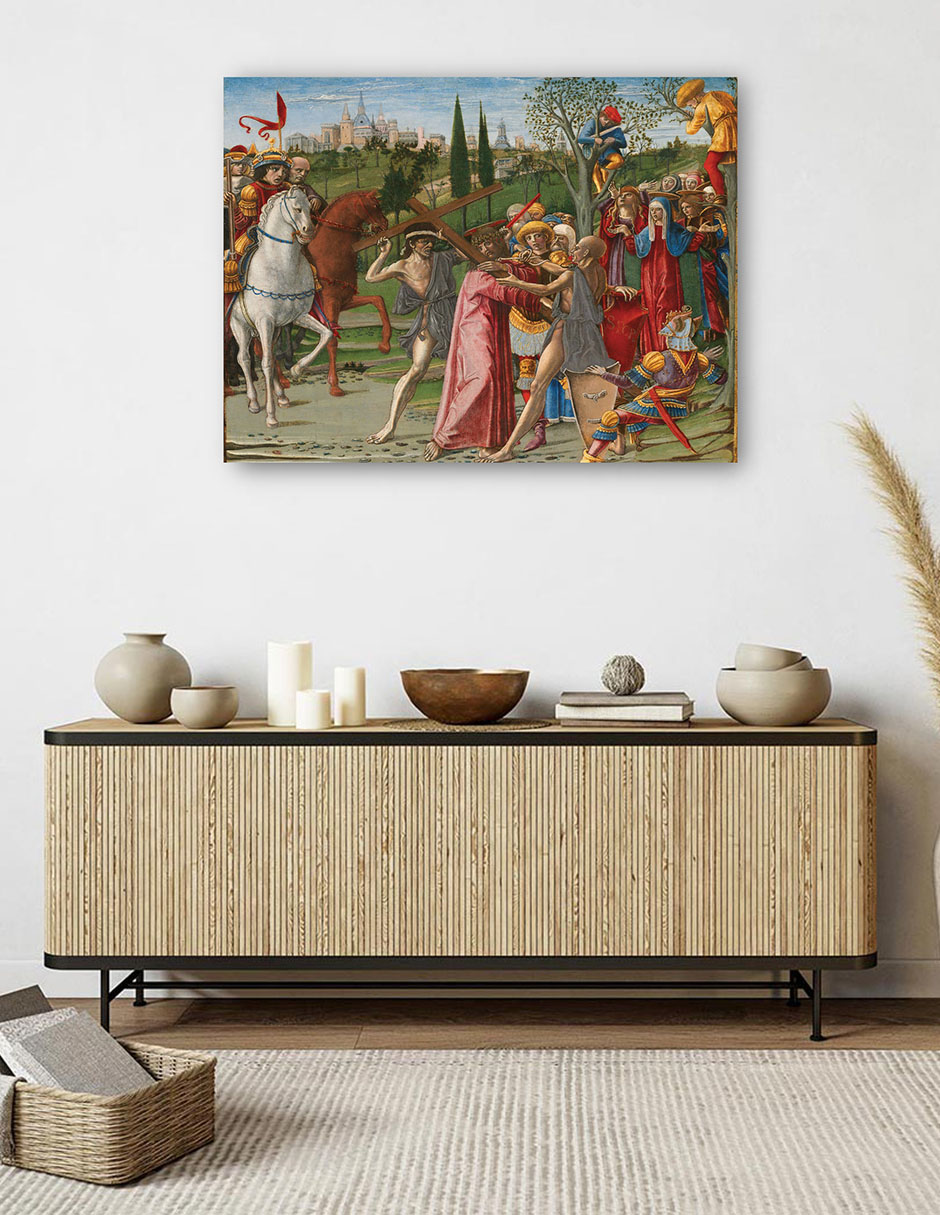Foto 5 | Cuadro Decorativo - Cristo Cargando La Cruz- Benvenuto Di Giovanni - Religión - 69x92 - Impresión En Lienzo - Fine Ar