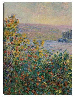 Foto 1 | Cuadro Decorativo - Parterres De Flores En Vétheuil (1881)- Claude Monet - Floral - 69x92 - Impresión En Lienzo -