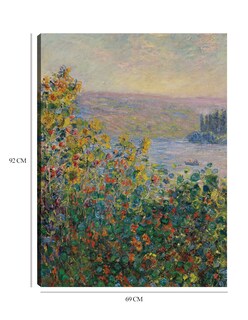 Foto 6 | Cuadro Decorativo - Parterres De Flores En Vétheuil (1881)- Claude Monet - Floral - 69x92 - Impresión En Lienzo -