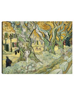 Foto 1 | Cuadro Decorativo - Los Reparadores De Carreteras- Vincent Van Gogh - Paisaje - 107x143 - Impresión En Lienzo - Fine
