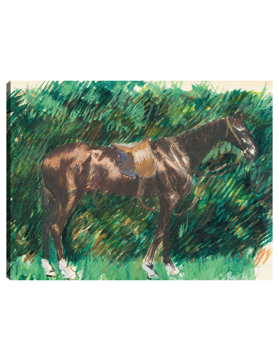 Cuadro Decorativo - Un Caballo- Pierre-auguste Renoir  - Religión - 46x61 - Impresión En Lienzo - Fine Art Tj