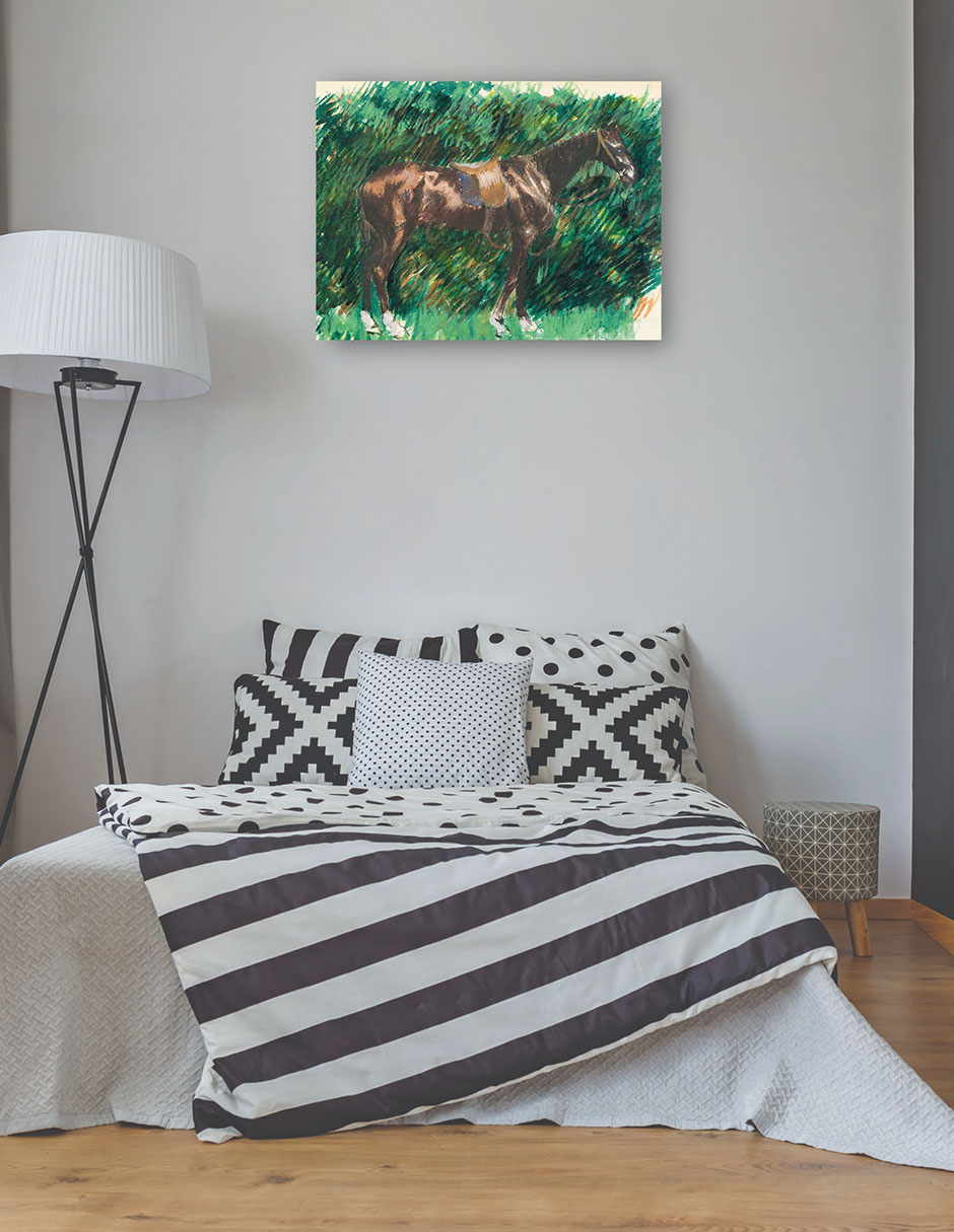 Foto 4 pulgar | Cuadro Decorativo - Un Caballo- Pierre-auguste Renoir  - Religión - 46x61 - Impresión En Lienzo - Fine Art Tj