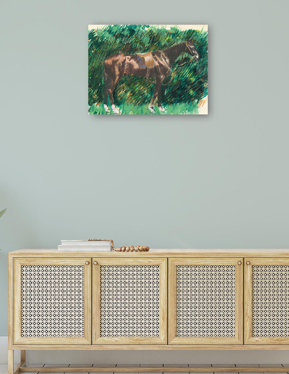 Foto 5 pulgar | Cuadro Decorativo - Un Caballo- Pierre-auguste Renoir  - Religión - 46x61 - Impresión En Lienzo - Fine Art Tj