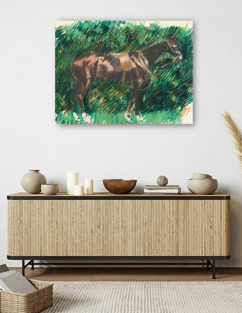 Foto 6 pulgar | Cuadro Decorativo - Un Caballo- Pierre-auguste Renoir  - Religión - 46x61 - Impresión En Lienzo - Fine Art Tj