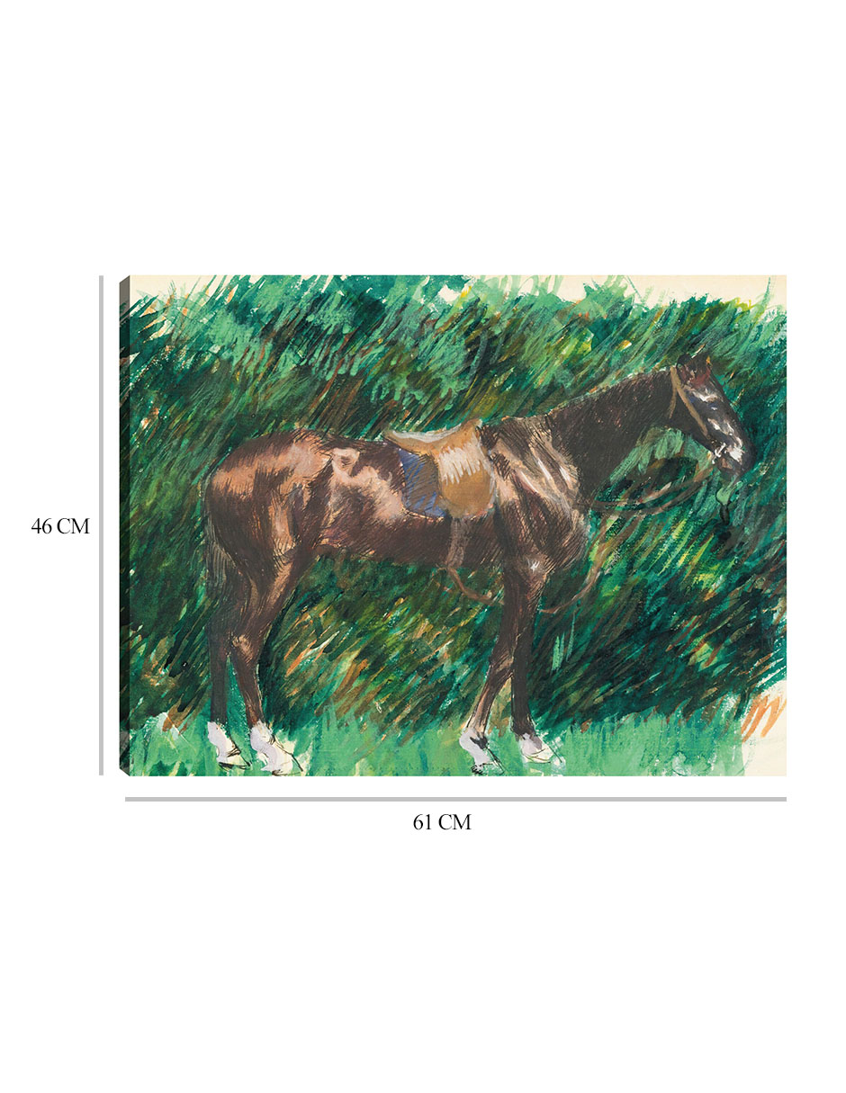 Foto 7 pulgar | Cuadro Decorativo - Un Caballo- Pierre-auguste Renoir  - Religión - 46x61 - Impresión En Lienzo - Fine Art Tj