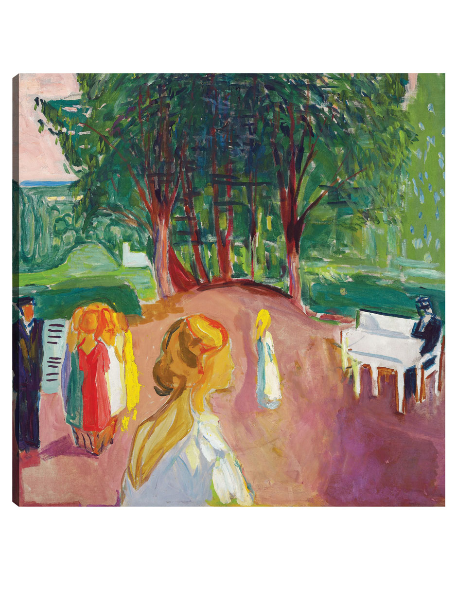 Cuadro Decorativo - Coqueteando En El Parque (1942)- Edvard Munch - Fotografía - 31x31 - Impresión En Lienzo - Fine