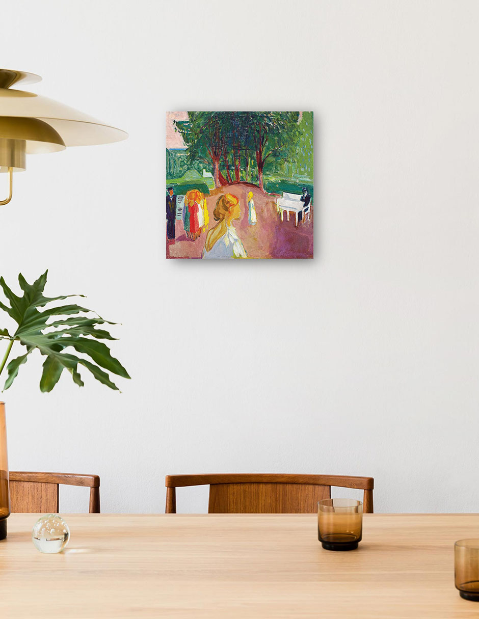 Foto 4 | Cuadro Decorativo - Coqueteando En El Parque (1942)- Edvard Munch - Fotografía - 31x31 - Impresión En Lienzo - Fine