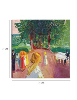 Foto 6 | Cuadro Decorativo - Coqueteando En El Parque (1942)- Edvard Munch - Fotografía - 31x31 - Impresión En Lienzo - Fine