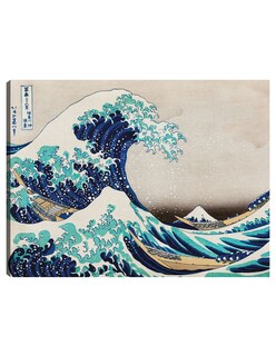 Foto 1 | Cuadro Decorativo - La Gran Ola- Hokusai - Costa - 28x36 - Impresión En Lienzo - Fine Art Tj