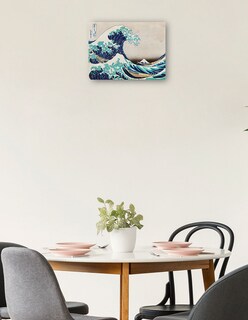 Foto 2 | Cuadro Decorativo - La Gran Ola- Hokusai - Costa - 28x36 - Impresión En Lienzo - Fine Art Tj
