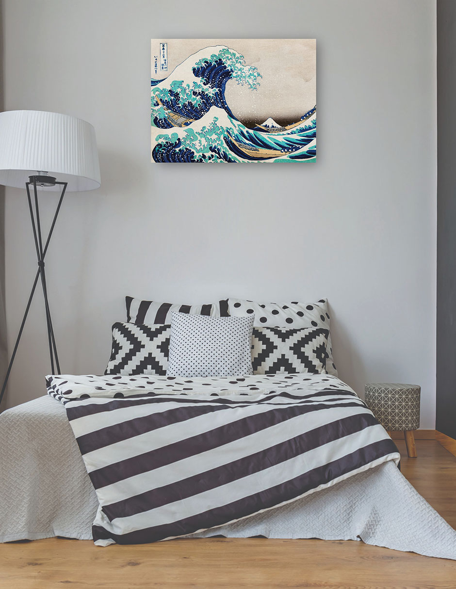 Foto 4 pulgar | Cuadro Decorativo - La Gran Ola- Hokusai - Costa - 28x36 - Impresión En Lienzo - Fine Art Tj