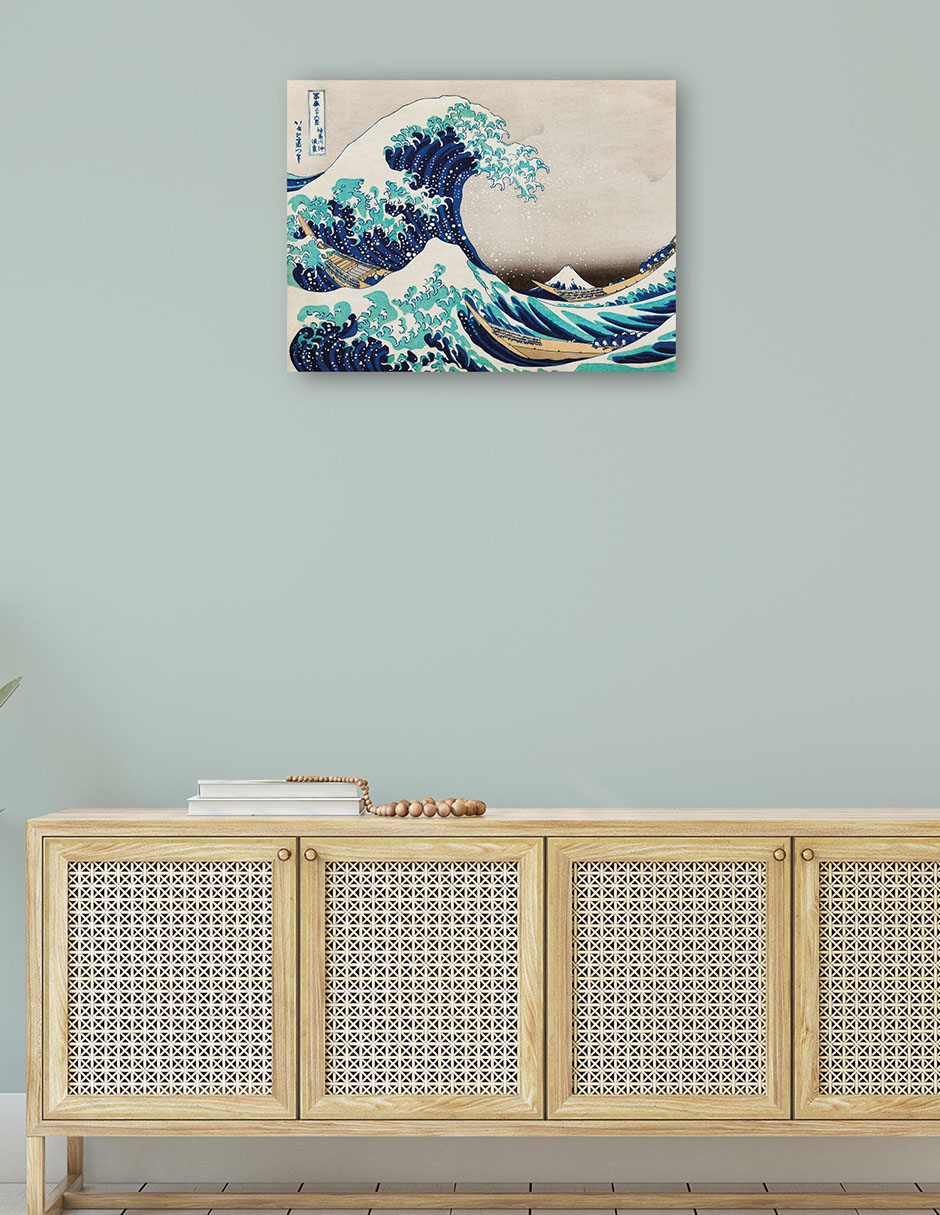 Foto 5 pulgar | Cuadro Decorativo - La Gran Ola- Hokusai - Costa - 28x36 - Impresión En Lienzo - Fine Art Tj
