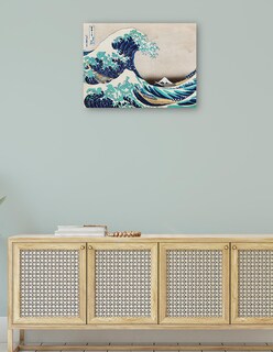 Foto 4 | Cuadro Decorativo - La Gran Ola- Hokusai - Costa - 28x36 - Impresión En Lienzo - Fine Art Tj