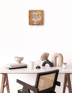 Foto 2 | Cuadro Decorativo - Senecio (pronto Envejecerá) (1922)- Paul Klee - Abstracto - 31x31 - Impresión En Lienzo - Fine Ar