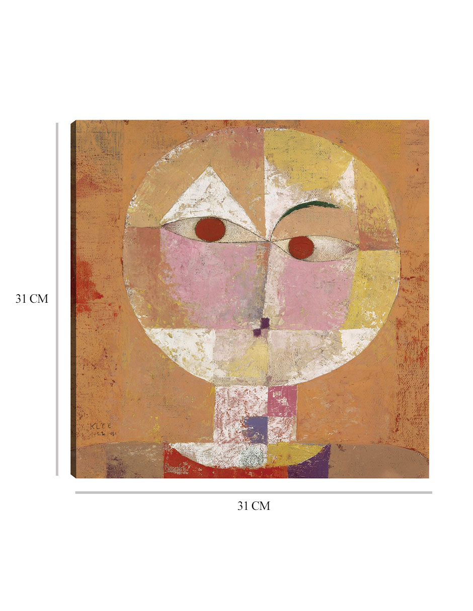 Foto 7 pulgar | Cuadro Decorativo - Senecio (pronto Envejecerá) (1922)- Paul Klee - Abstracto - 31x31 - Impresión En Lienzo - Fine Ar