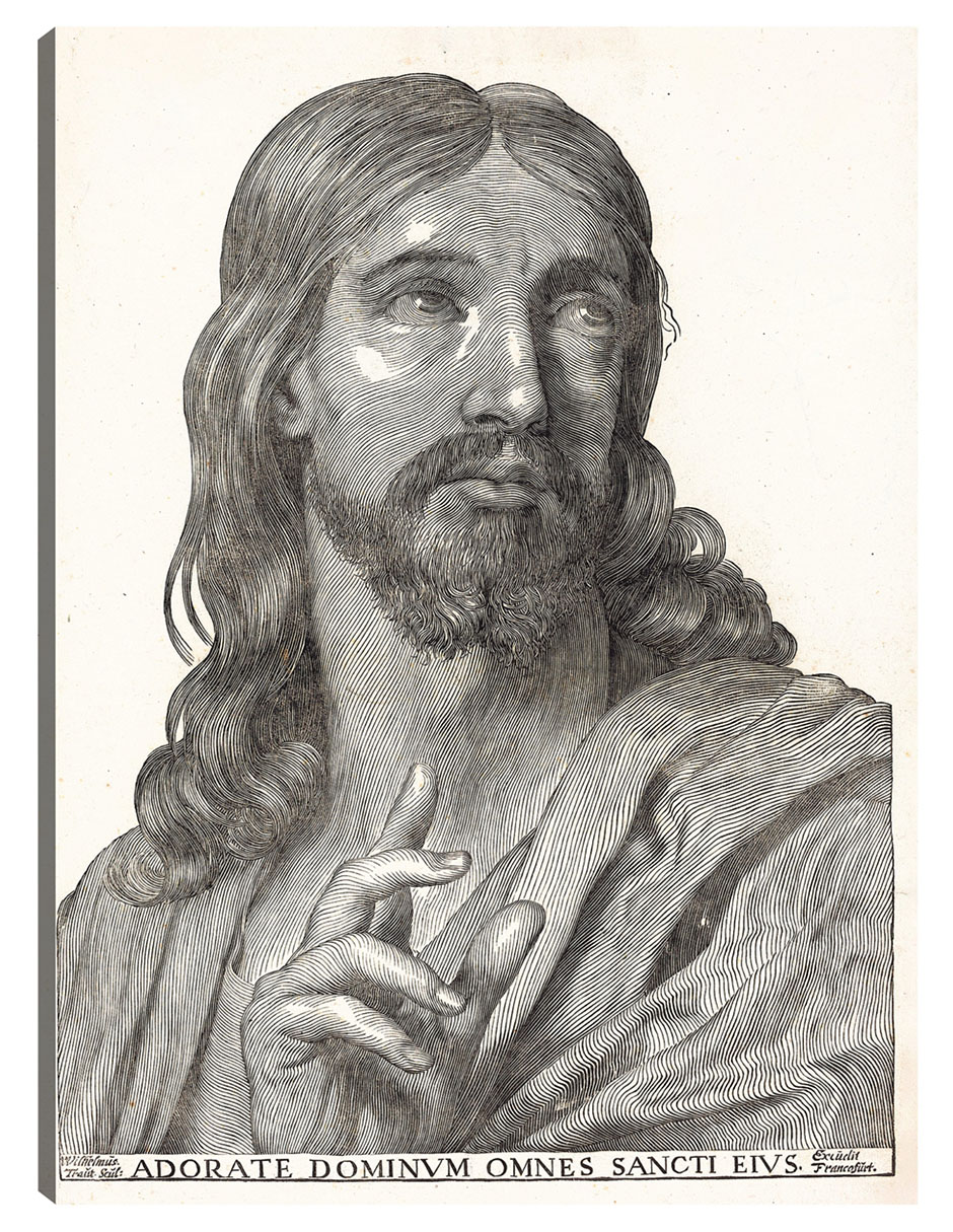 Foto 2 pulgar | Cuadro Decorativo - Cristo De Medio Cuerpo- Wilhelm Traut - Religión - 28x36 - Impresión En Lienzo - Fine Art Tj