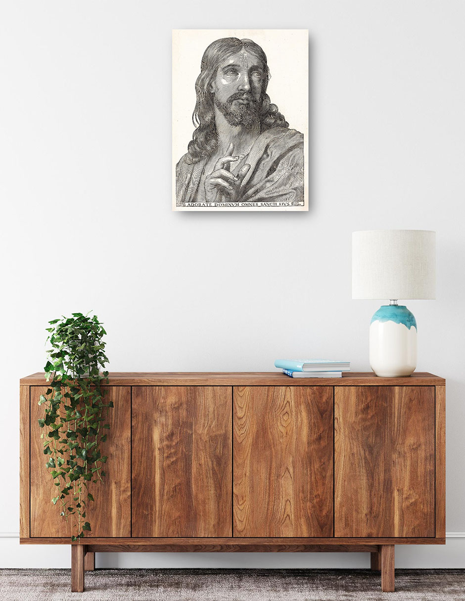 Foto 2 | Cuadro Decorativo - Cristo De Medio Cuerpo- Wilhelm Traut - Religión - 28x36 - Impresión En Lienzo - Fine Art Tj