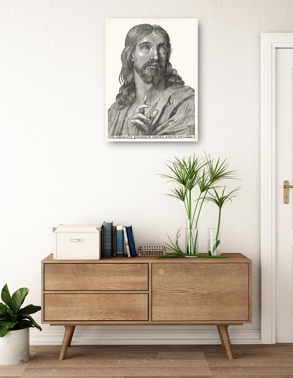 Foto 3 | Cuadro Decorativo - Cristo De Medio Cuerpo- Wilhelm Traut - Religión - 28x36 - Impresión En Lienzo - Fine Art Tj