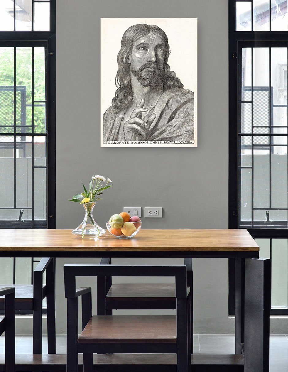 Foto 5 pulgar | Cuadro Decorativo - Cristo De Medio Cuerpo- Wilhelm Traut - Religión - 28x36 - Impresión En Lienzo - Fine Art Tj