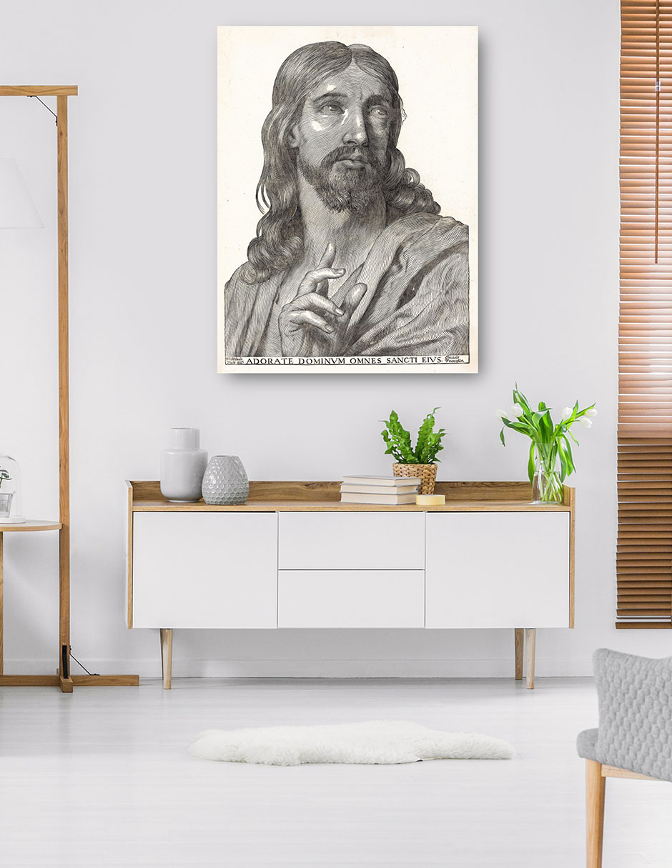 Foto 6 pulgar | Cuadro Decorativo - Cristo De Medio Cuerpo- Wilhelm Traut - Religión - 28x36 - Impresión En Lienzo - Fine Art Tj