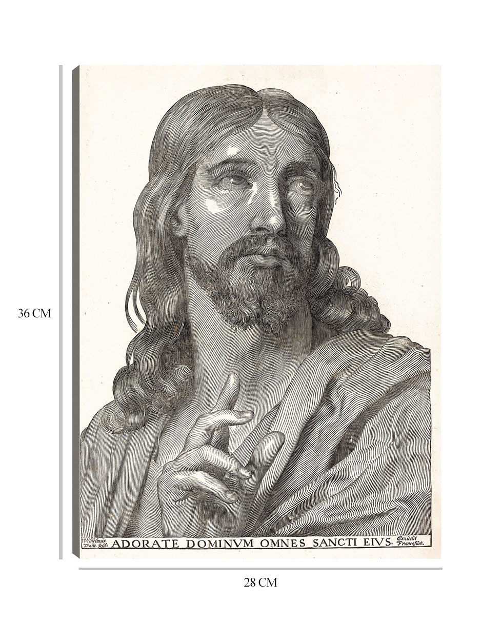 Foto 7 pulgar | Cuadro Decorativo - Cristo De Medio Cuerpo- Wilhelm Traut - Religión - 28x36 - Impresión En Lienzo - Fine Art Tj
