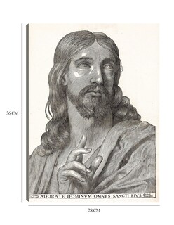 Foto 6 | Cuadro Decorativo - Cristo De Medio Cuerpo- Wilhelm Traut - Religión - 28x36 - Impresión En Lienzo - Fine Art Tj