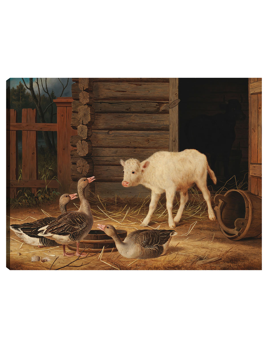 Cuadro Decorativo - La Sorpresa (1880)- Ferdinand Von Wright - Religión - 69x92 - Impresión En Lienzo - Fine Art Tj