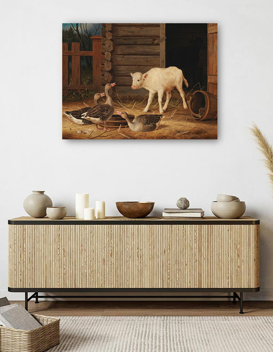 Foto 6 pulgar | Cuadro Decorativo - La Sorpresa (1880)- Ferdinand Von Wright - Religión - 69x92 - Impresión En Lienzo - Fine Art Tj
