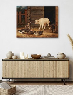 Foto 5 | Cuadro Decorativo - La Sorpresa (1880)- Ferdinand Von Wright - Religión - 69x92 - Impresión En Lienzo - Fine Art Tj