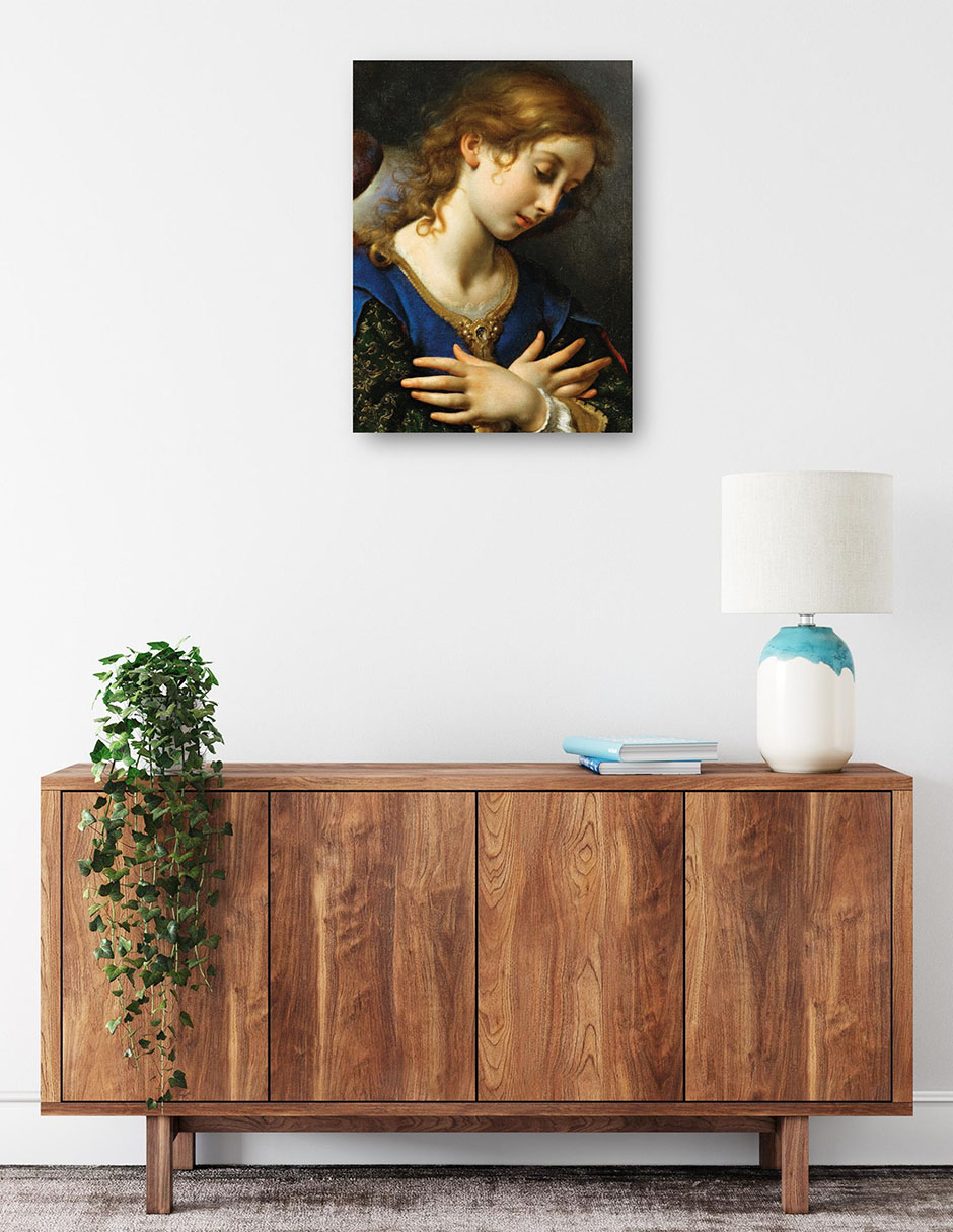 Foto 2 | Cuadro Decorativo - El Ángel De La Anunciación (c.1653)- Carlo Dolci - Religión - 28x36 - Impresión En Lienzo - F