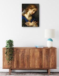 Foto 2 | Cuadro Decorativo - El Ángel De La Anunciación (c.1653)- Carlo Dolci - Religión - 28x36 - Impresión En Lienzo - F