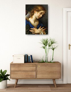 Foto 3 | Cuadro Decorativo - El Ángel De La Anunciación (c.1653)- Carlo Dolci - Religión - 28x36 - Impresión En Lienzo - F