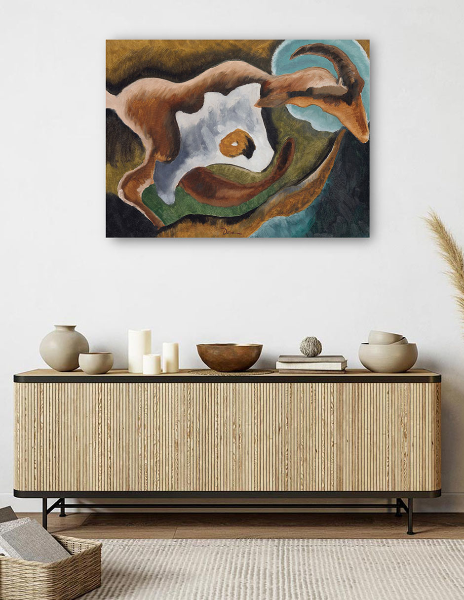 Foto 6 pulgar | Cuadro Decorativo - Cabra (1935)- Arthur Dove - Religión - 69x92 - Impresión En Lienzo - Fine Art Tj