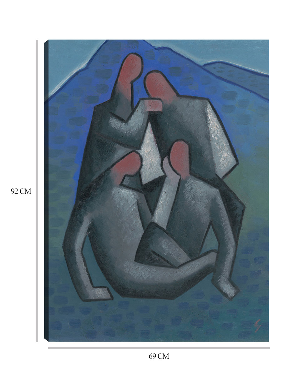 Foto 7 pulgar | Cuadro Decorativo - Ladrones (1932-1933)- Mikuláš Galanda - Fotografía - 69x92 - Impresión En Lienzo - Fine Art Tj