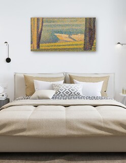 Foto 5 | Cuadro Decorativo - Barcos Y Árboles Amarrados- Georges Seurat - Costa - 54x102 - Impresión En Lienzo - Fine Art Tj
