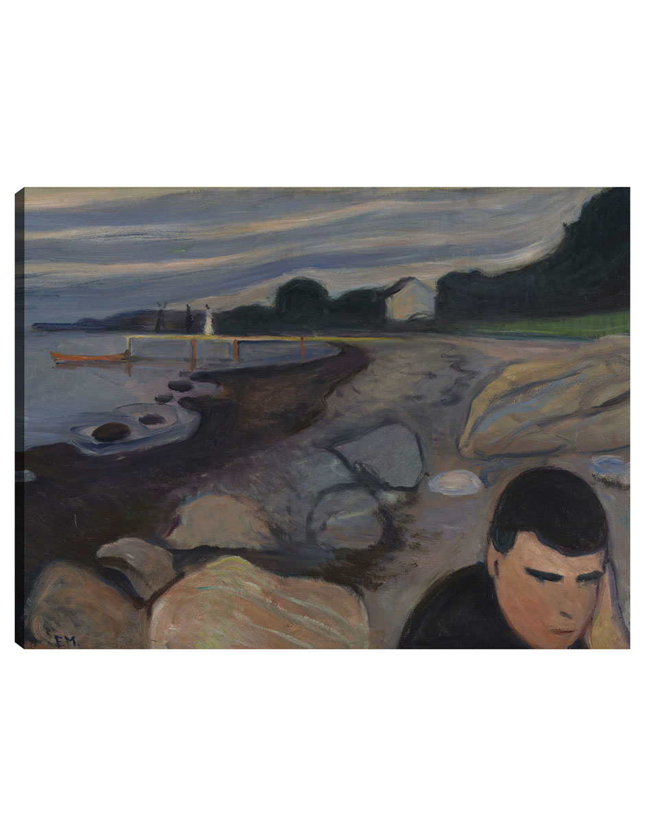 Cuadro Decorativo - Melancolía (1892)- Edvard Munch - Abstracto - 69x92 - Impresión En Lienzo - Fine Art Tj