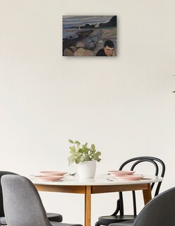 Foto 2 | Cuadro Decorativo - Melancolía (1892)- Edvard Munch - Abstracto - 69x92 - Impresión En Lienzo - Fine Art Tj
