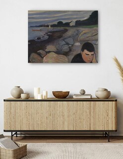 Foto 5 | Cuadro Decorativo - Melancolía (1892)- Edvard Munch - Abstracto - 69x92 - Impresión En Lienzo - Fine Art Tj