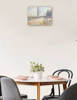 Foto 2 | Cuadro Decorativo - El Hospicio Y El Faro De Honfleur- Georges Seurat - Fotografía - 69x92 - Impresión En Lienzo
