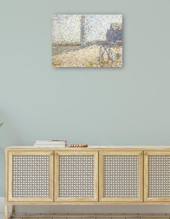 Foto 4 | Cuadro Decorativo - El Hospicio Y El Faro De Honfleur- Georges Seurat - Fotografía - 69x92 - Impresión En Lienzo