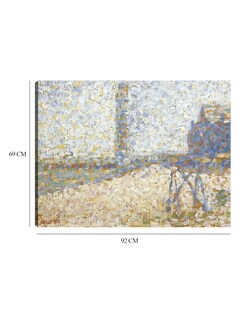 Foto 6 | Cuadro Decorativo - El Hospicio Y El Faro De Honfleur- Georges Seurat - Fotografía - 69x92 - Impresión En Lienzo