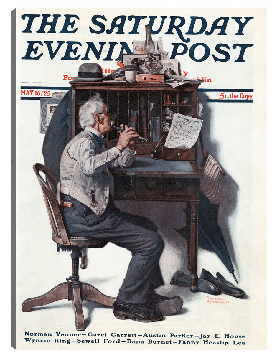 Cuadro Decorativo - Canción De Primavera- Norman Rockwell - Fotografía - 46x61 - Impresión En Lienzo - Fine Art Tj
