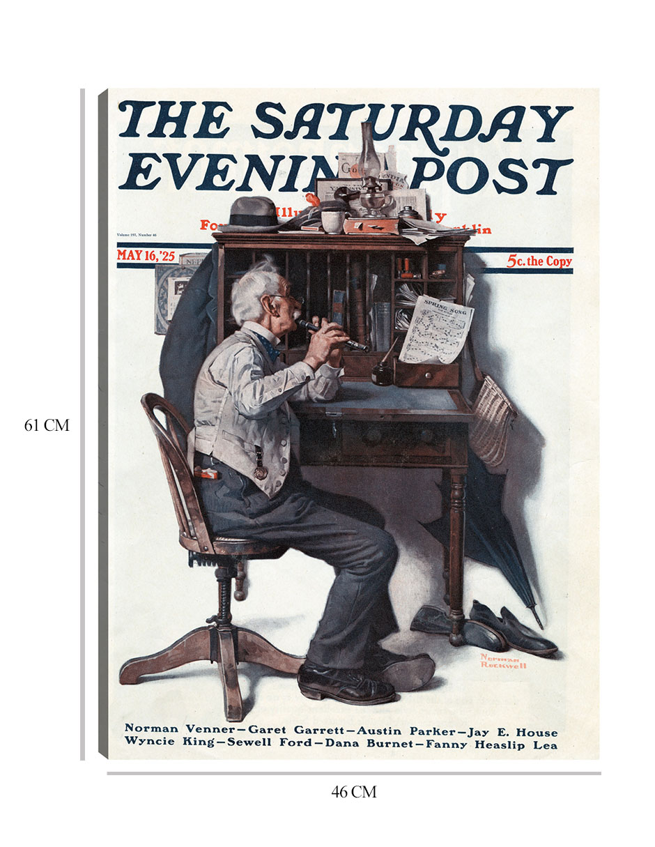 Foto 6 | Cuadro Decorativo - Canción De Primavera- Norman Rockwell - Fotografía - 46x61 - Impresión En Lienzo - Fine Art Tj