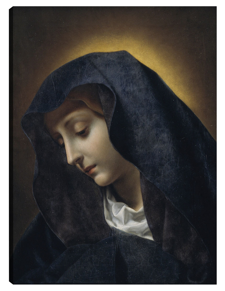 Cuadro Decorativo - La Virgen (1631 – 1686)- Carlo Dolci - Religión - 28x36 - Impresión En Lienzo - Fine Art Tj