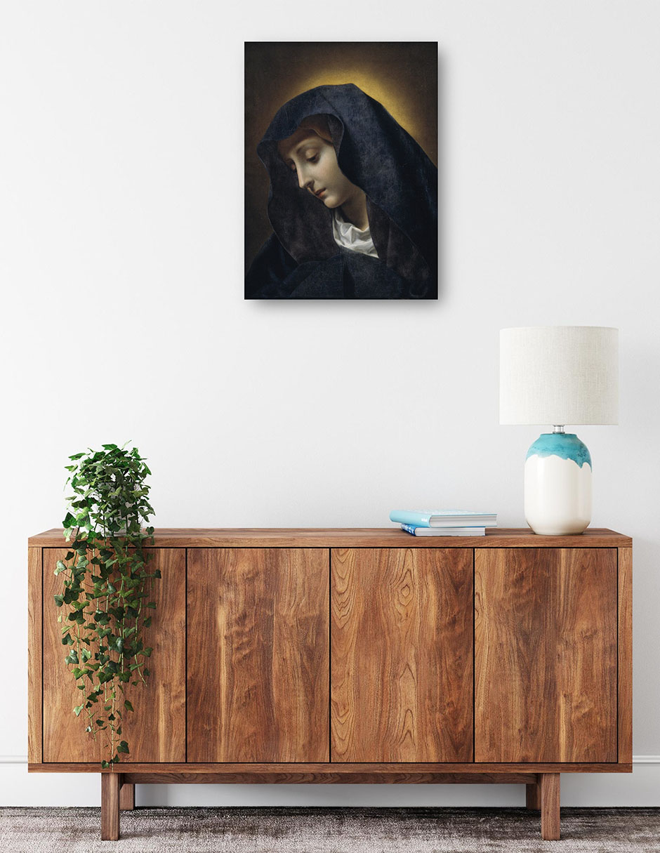 Foto 2 | Cuadro Decorativo - La Virgen (1631 – 1686)- Carlo Dolci - Religión - 28x36 - Impresión En Lienzo - Fine Art Tj