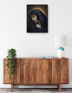 Foto 2 | Cuadro Decorativo - La Virgen (1631 – 1686)- Carlo Dolci - Religión - 28x36 - Impresión En Lienzo - Fine Art Tj