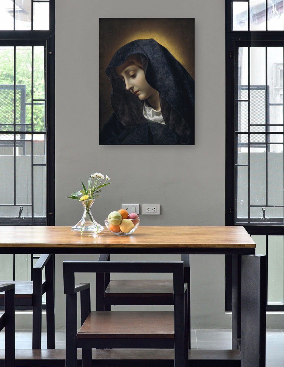 Foto 5 pulgar | Cuadro Decorativo - La Virgen (1631 – 1686)- Carlo Dolci - Religión - 28x36 - Impresión En Lienzo - Fine Art Tj
