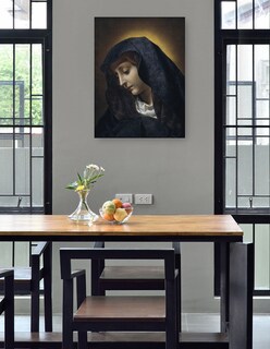 Foto 4 | Cuadro Decorativo - La Virgen (1631 – 1686)- Carlo Dolci - Religión - 28x36 - Impresión En Lienzo - Fine Art Tj