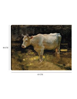 Foto 6 | Cuadro Decorativo - Estudio De Una Vaca En Un Prado.- Joseph Farquharson - Religión - 46x61 - Impresión En Lien