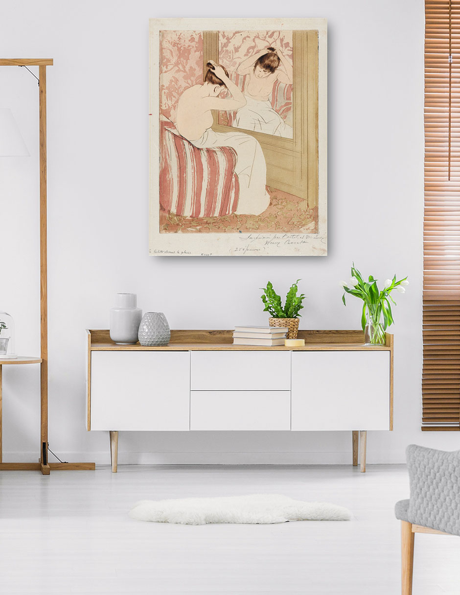 Foto 5 | Cuadro Decorativo - El Peinado (1890-1891)- Mary Cassatt - Fotografía - 69x92 - Impresión En Lienzo - Fine Art Tj